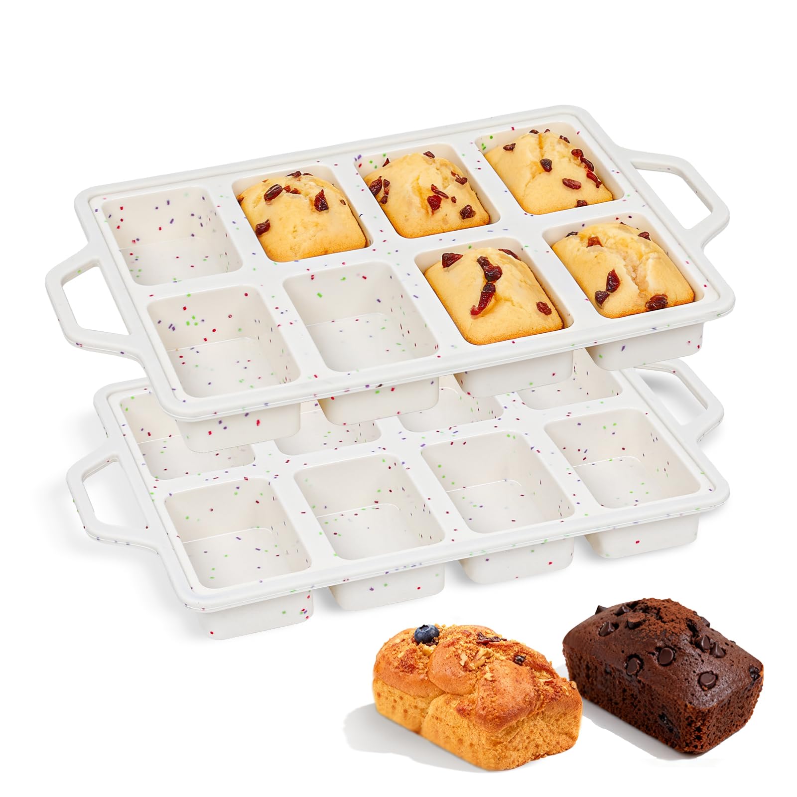 FUNBAKY Molde mini pan con marco metálico, estabilidad al hornear.