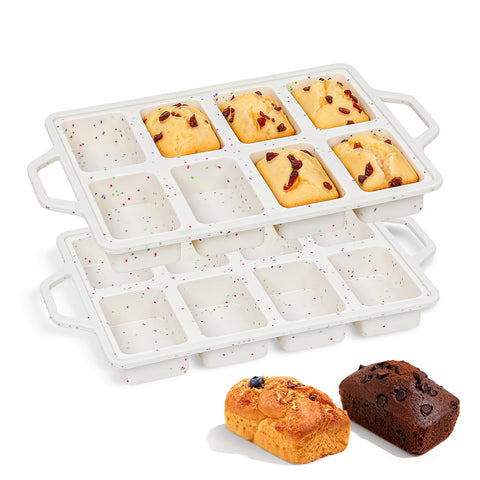 FUNBAKY Molde mini pan con marco metálico, estabilidad al hornear.