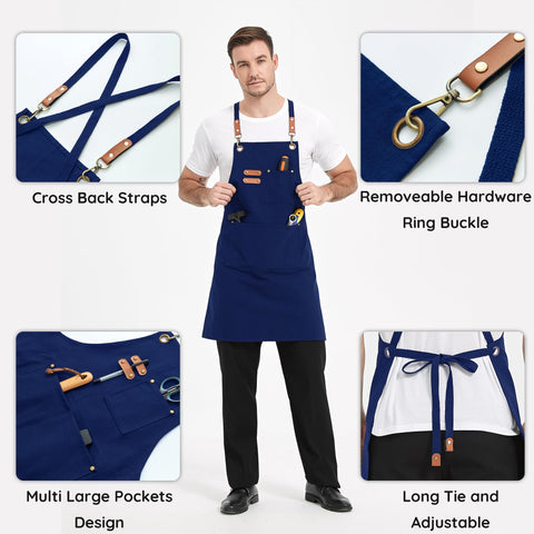 Delantal FunChaos de uso múltiple para cocina, pintura y jardinería.
