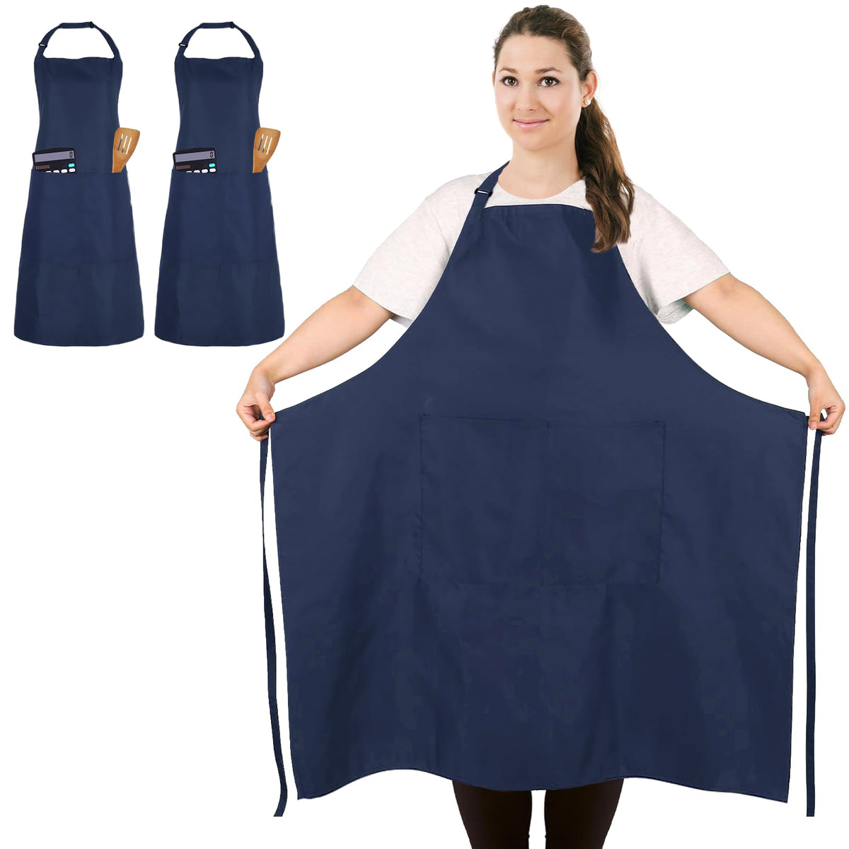 Delantal grande FunChaos para cocina, protege la ropa al cocinar.