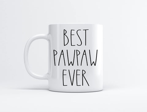 FundingCharlee Best Pawpaw Ever taza frente, ideal para regalo diario de café