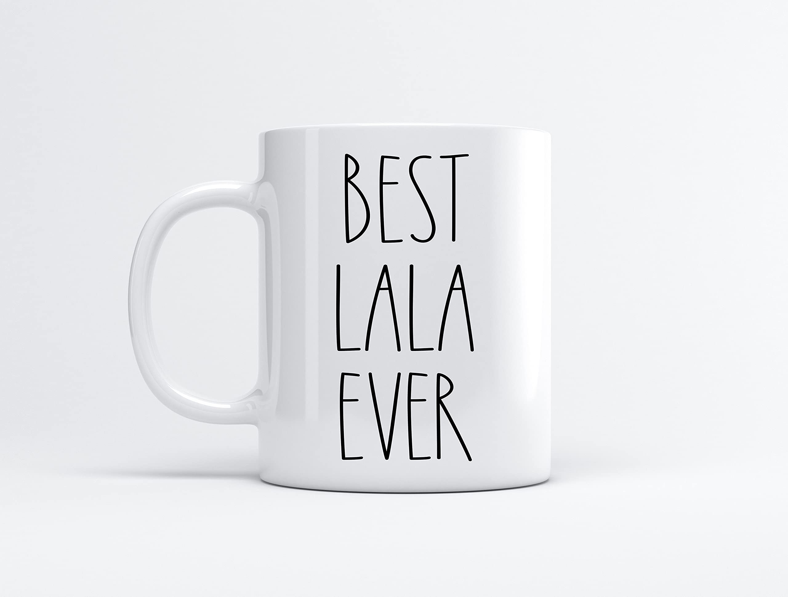 Taza FundingCharlee en vista frontal para la Mejor Lala de Todas, ideal para café matutino.