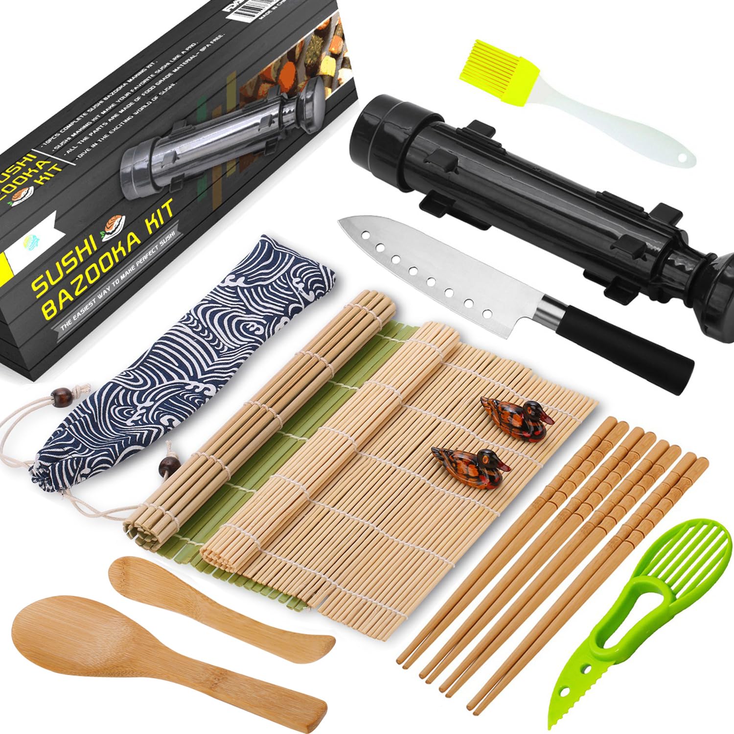 FUNGYAND kit sushi bazooka para enrollar con precisión y facilidad en casa.