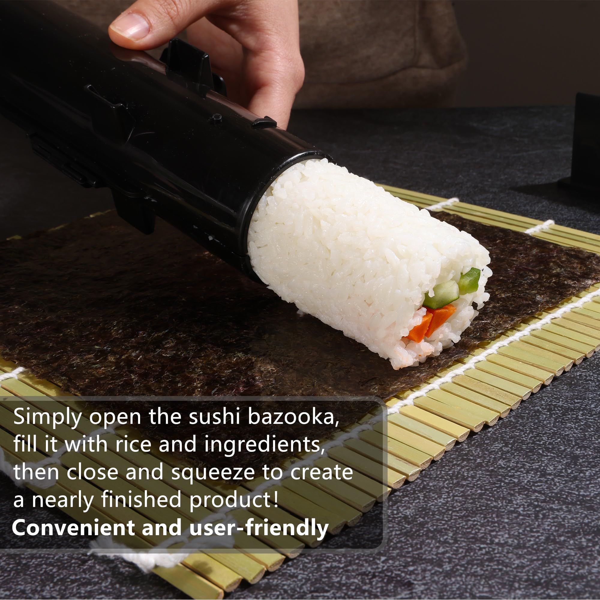 FUNGYAND esteras de bambú para sushi: permiten formar rollos limpios y consistentes.