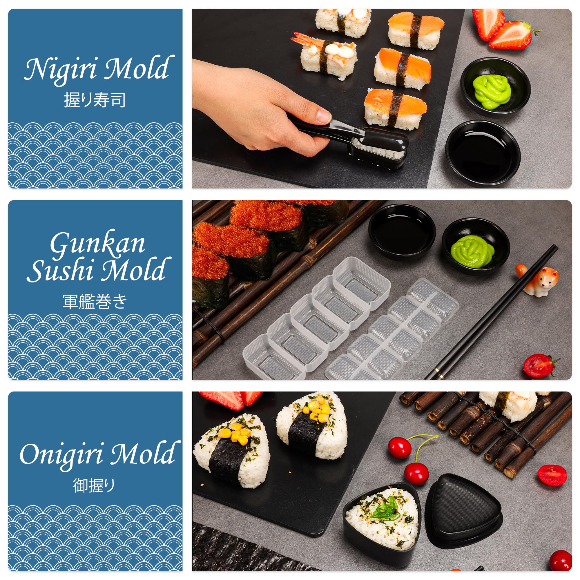 FUNGYAND moldes nigiri: dar forma precisa para nigiri.