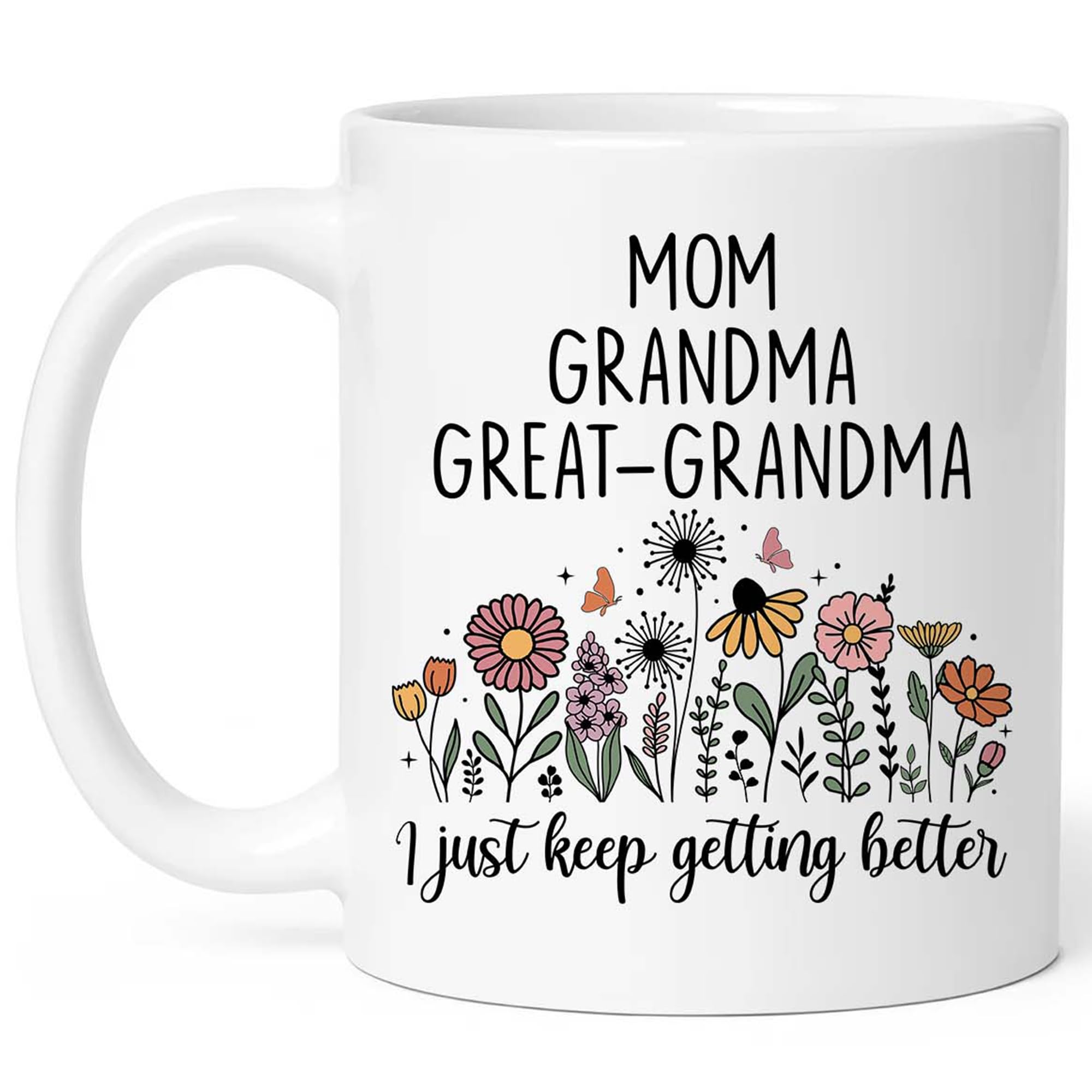 Taza FUNITZ para bisabuela con diseño de corazón, ideal para Navidad