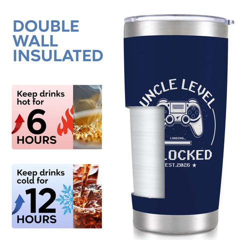 FUNITZ Tumbler 20oz regalo de cumpleaños para tío, práctico y duradero.