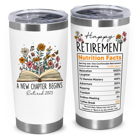 Vaso termo FUNITZ con diseño floral, impresión doble cara para ver el mensaje desde cualquier ángulo.