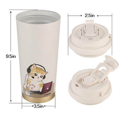 Funkrin taza compatible con portavasos para llevar al trabajo.