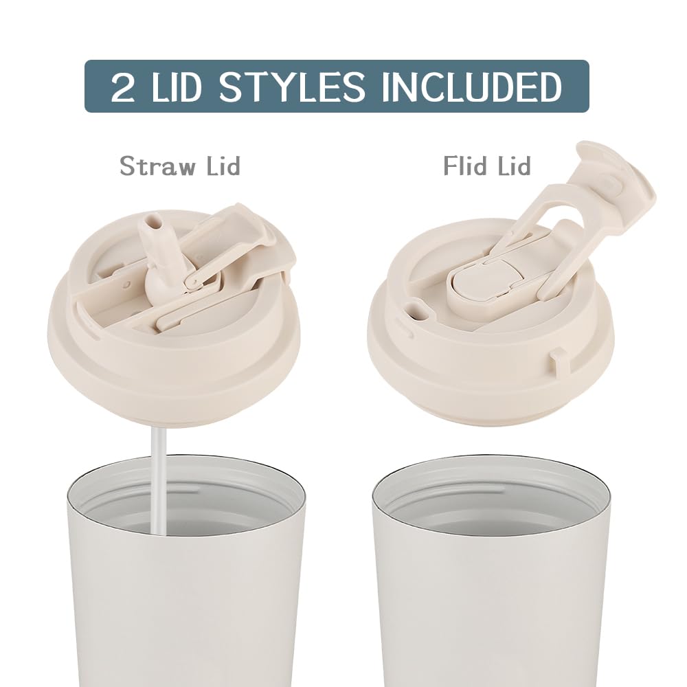 Funkrin taza doble pared aislada mantiene bebidas calientes o frías por horas.