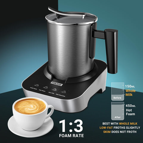 FUNLAVIE jarra acero inoxidable 13,5 oz para textura cremosa.