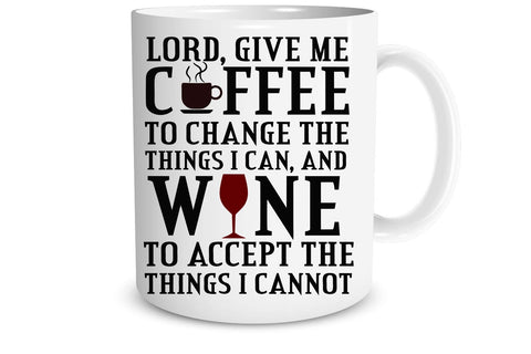 Taza Funnwear Señor Dame Café frente 11 onzas, comienzo del día con humor.