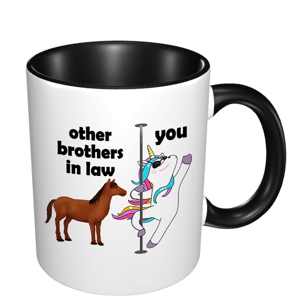 Taza FUNNY KIDS' HOME con unicornio para cuñado, regalo práctico.