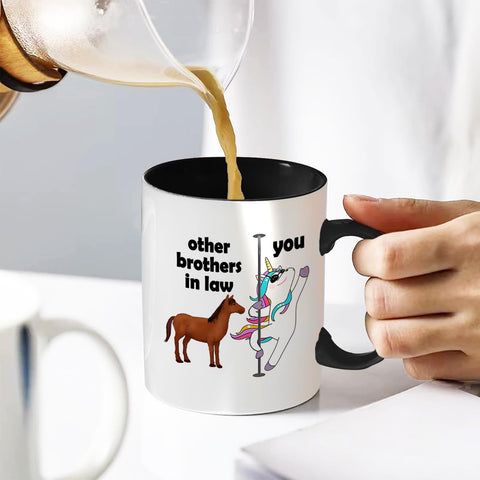Taza FUNNY KIDS' HOME unicornio, impresión a doble cara para café diario.