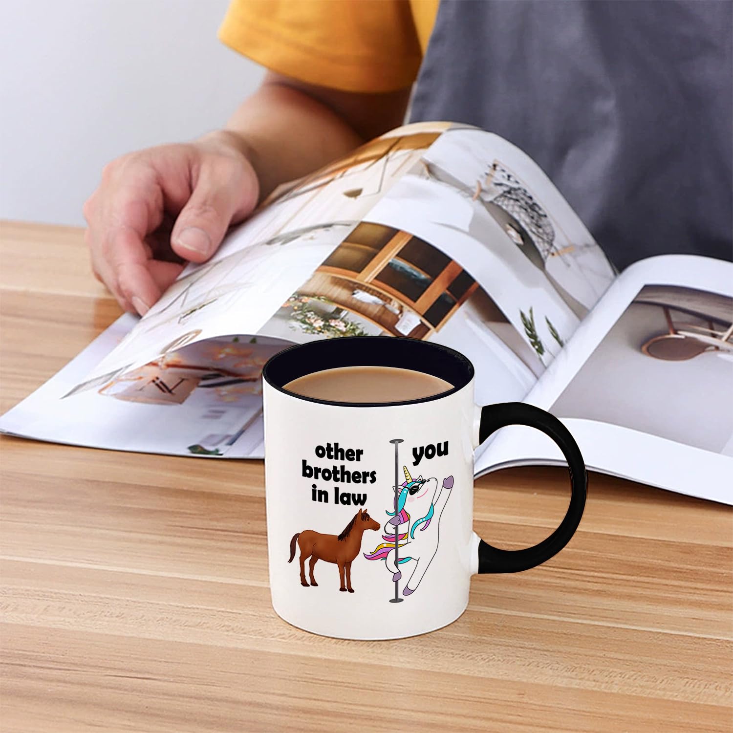 Taza de regalo FUNNY KIDS' HOME para cuñado, 325 ml.