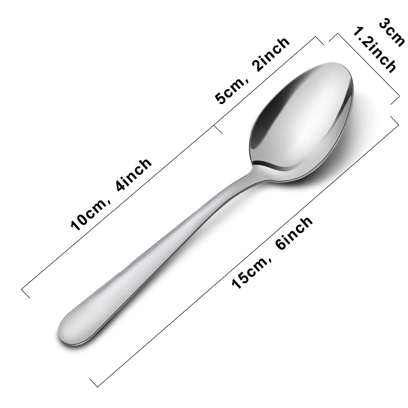 Cucharas de té Funnydin con mango ergonómico para un agarre cómodo.