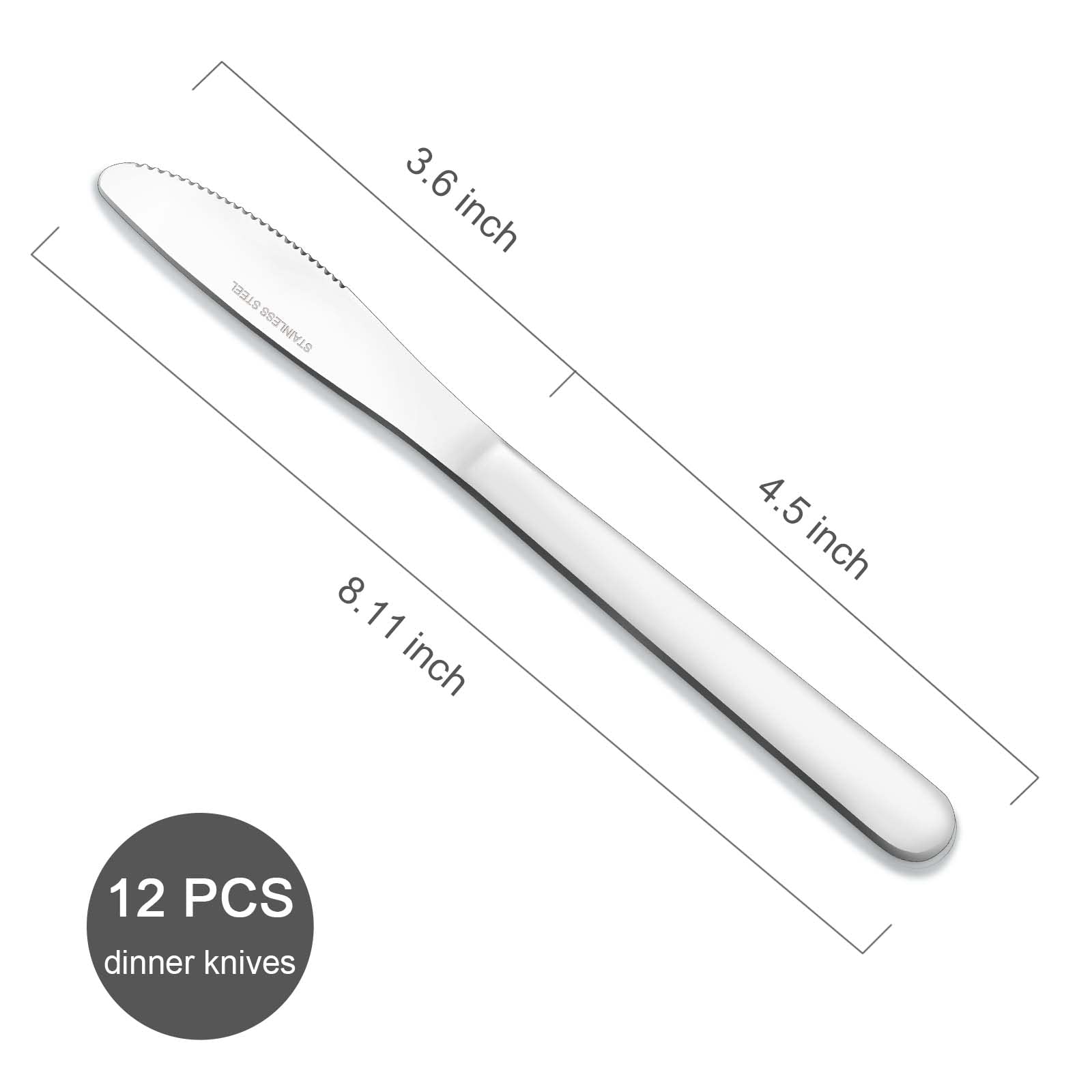 Funnydin cuchillo de cena 8-1 pulgadas con diseño ergonómico