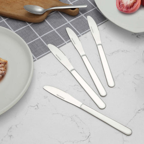Funnydin cuchillos para cena combinan con cubiertos existentes
