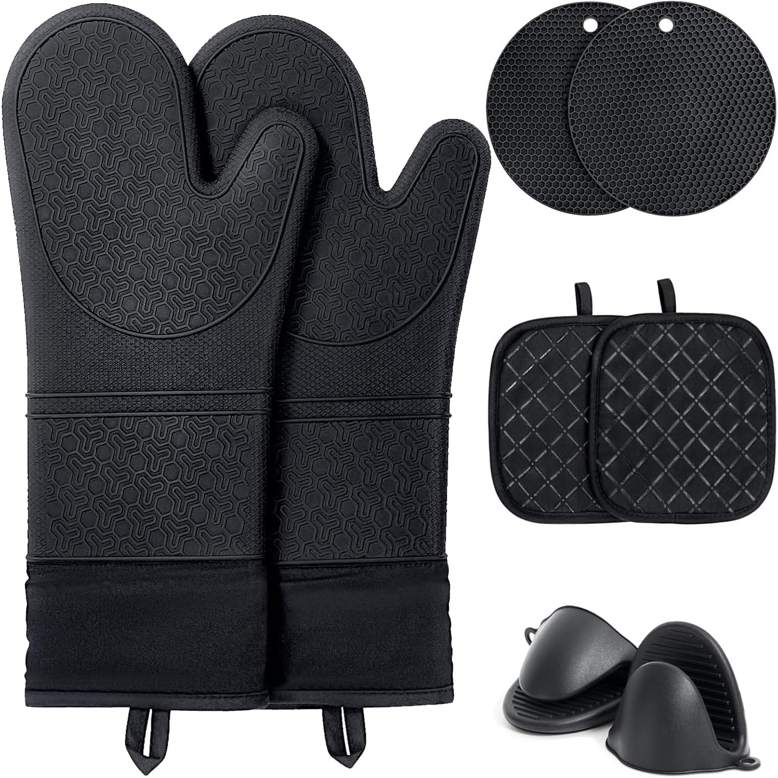 Guantes de horno Funnydin 14-5 pulgadas: protección amplia para manos y antebrazos.