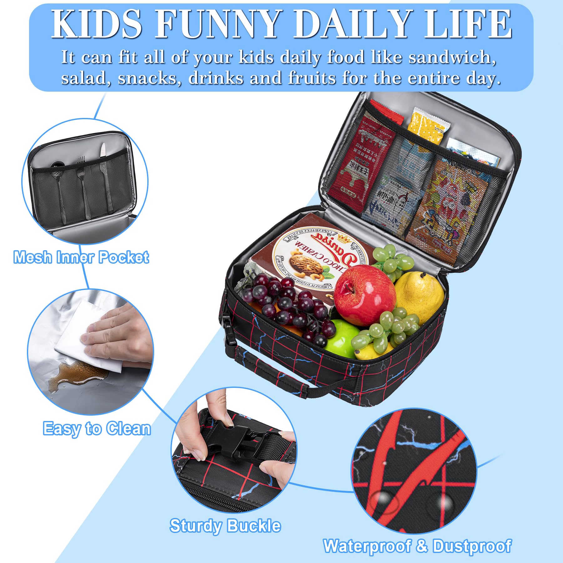 FunnyGifts bolsa con asa superior reforzada, fácil de llevar a la mochila.