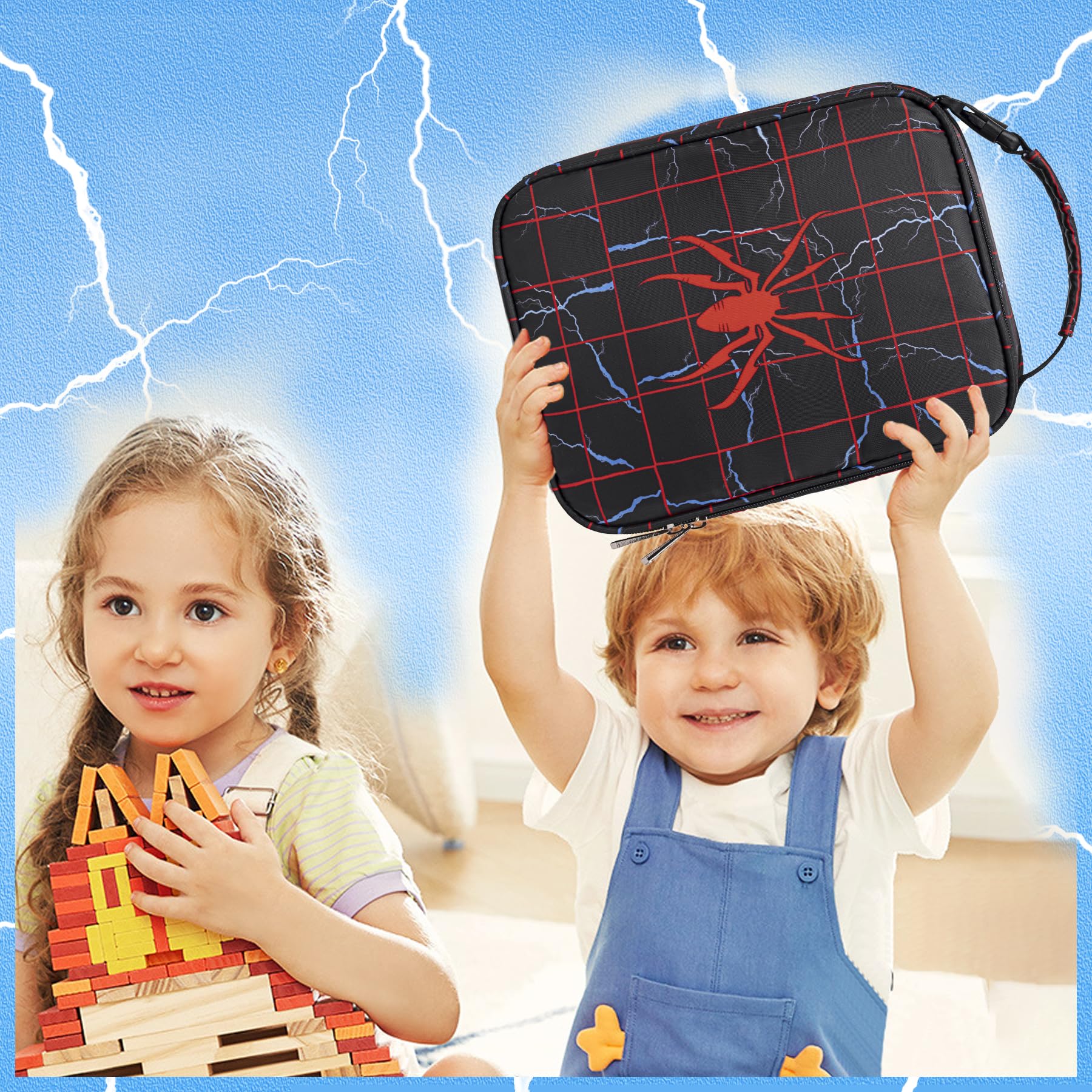 FunnyGifts bolsa almuerzo con cremallera doble, abertura suave y duradera.