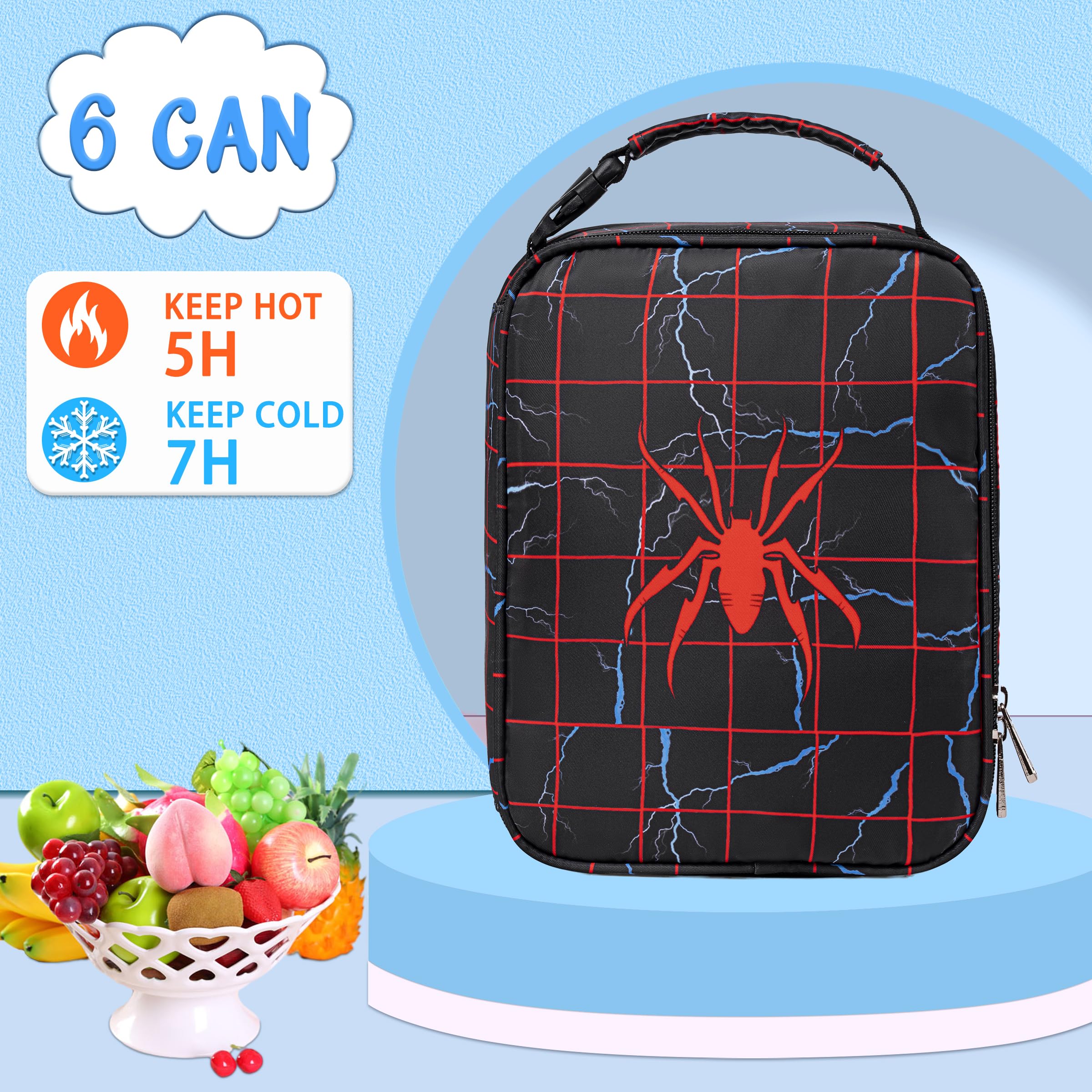 FunnyGifts bolsa almuerzo dimensiones 28 x 10 x 23 cm, espacio para sándwich y fruta.