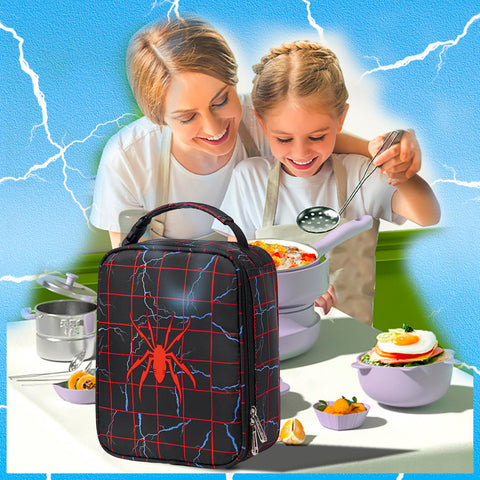 FunnyGifts bolsa almuerzo diseño araña, añade estilo y diversión al día escolar.