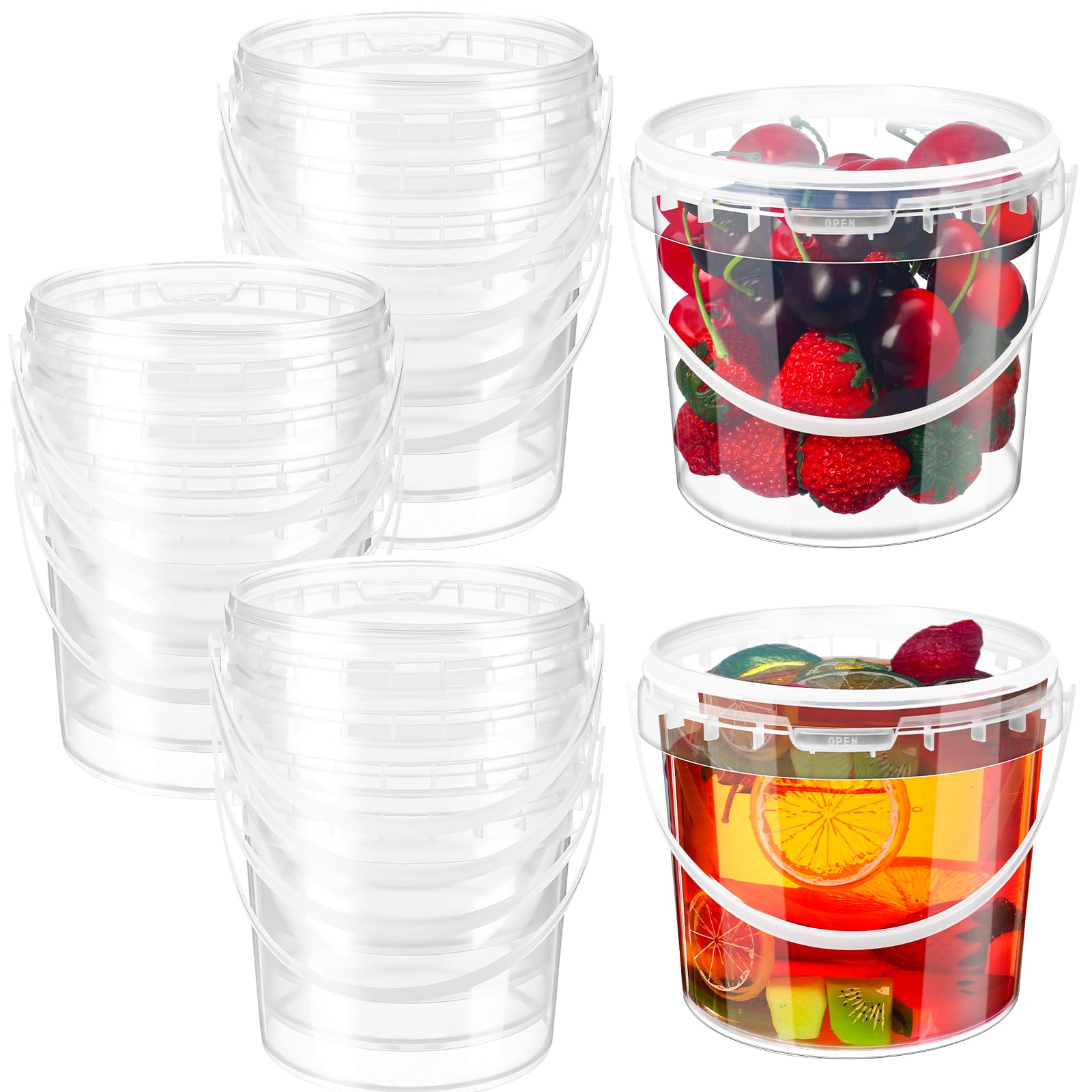 Bote Funnymoom 48 oz con tapa para helados y porciones.
