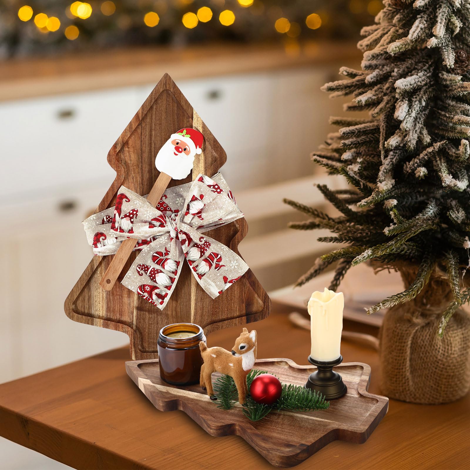 Diseño navideño llamativo en bandeja para fiestas