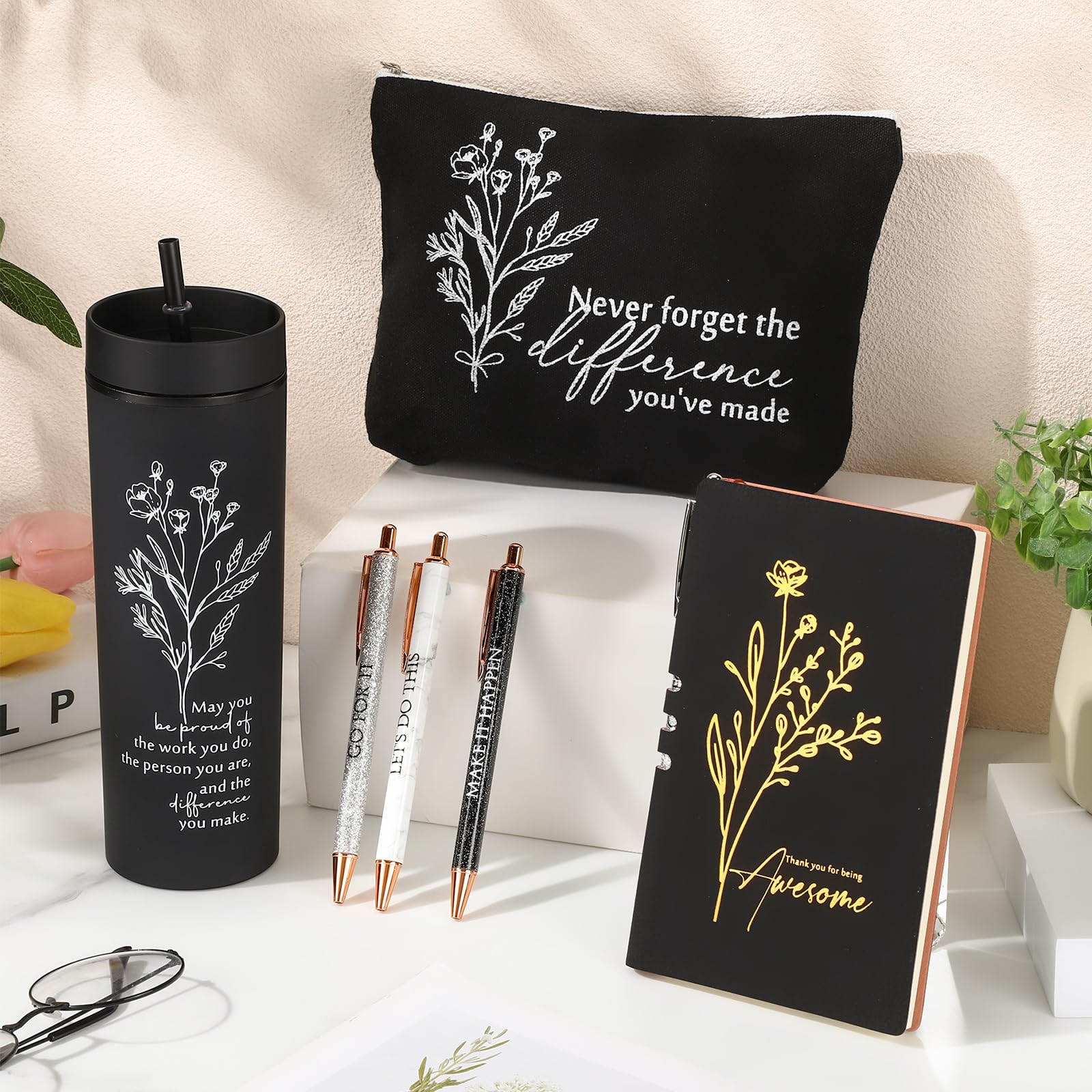 Estuche de maquillaje lona negro Funnymoom, resistente y práctico