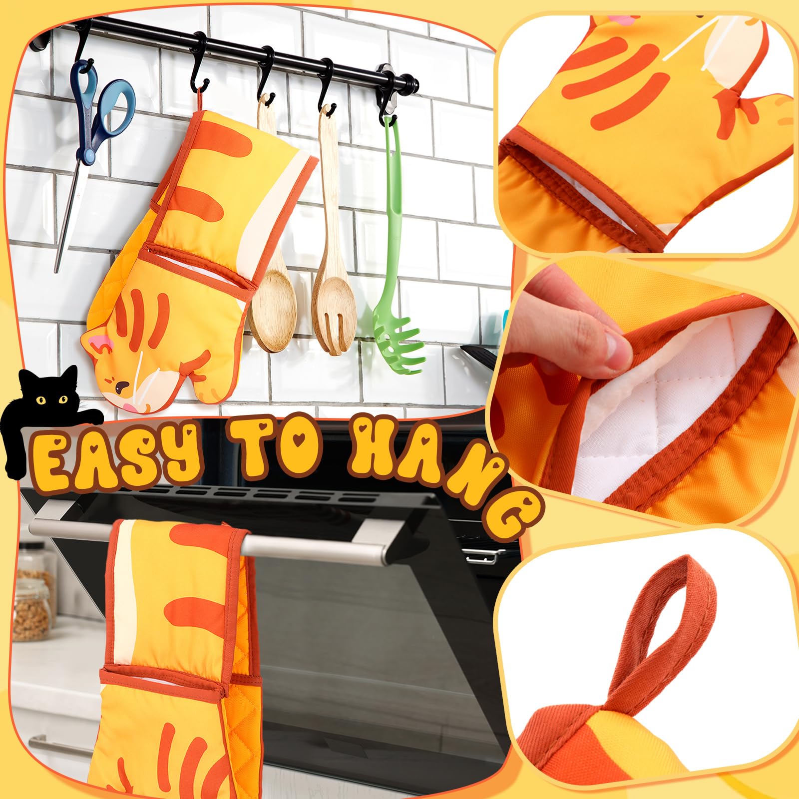 Diseño adorable Funnymoom gato naranja para hornear con estilo