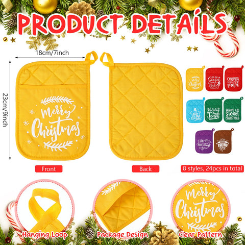 Manoplas para horno Funnymoom con 8 diseños clásicos para cocinar con estilo.