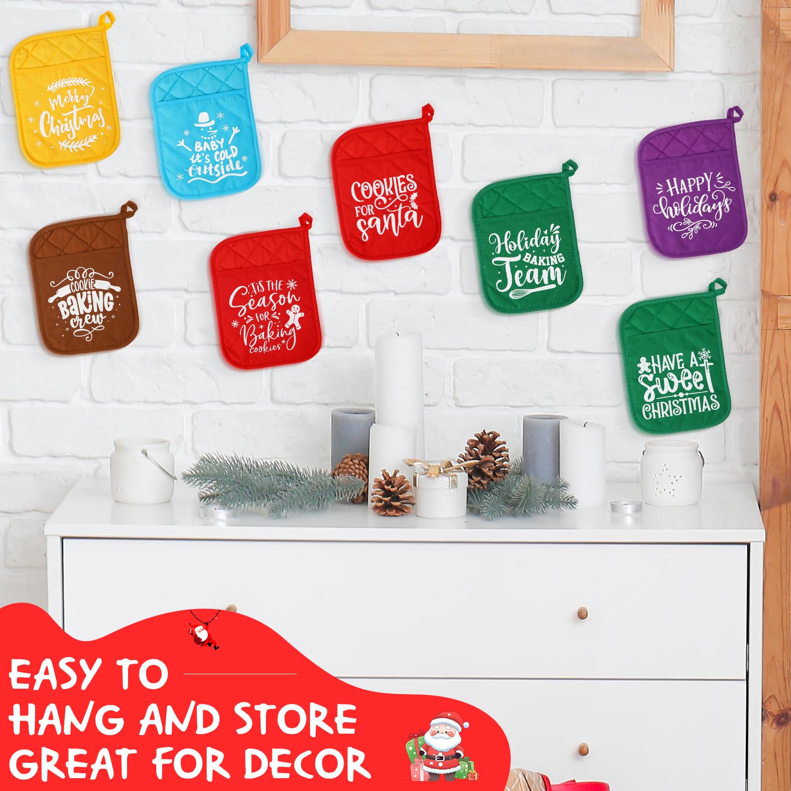 Manoplas resistentes al calor Funnymoom, duraderas para uso diario en la cocina.