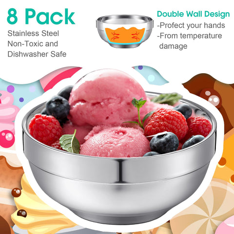 Tazones Funnymoom para sopa y helado, diseño práctico y estable