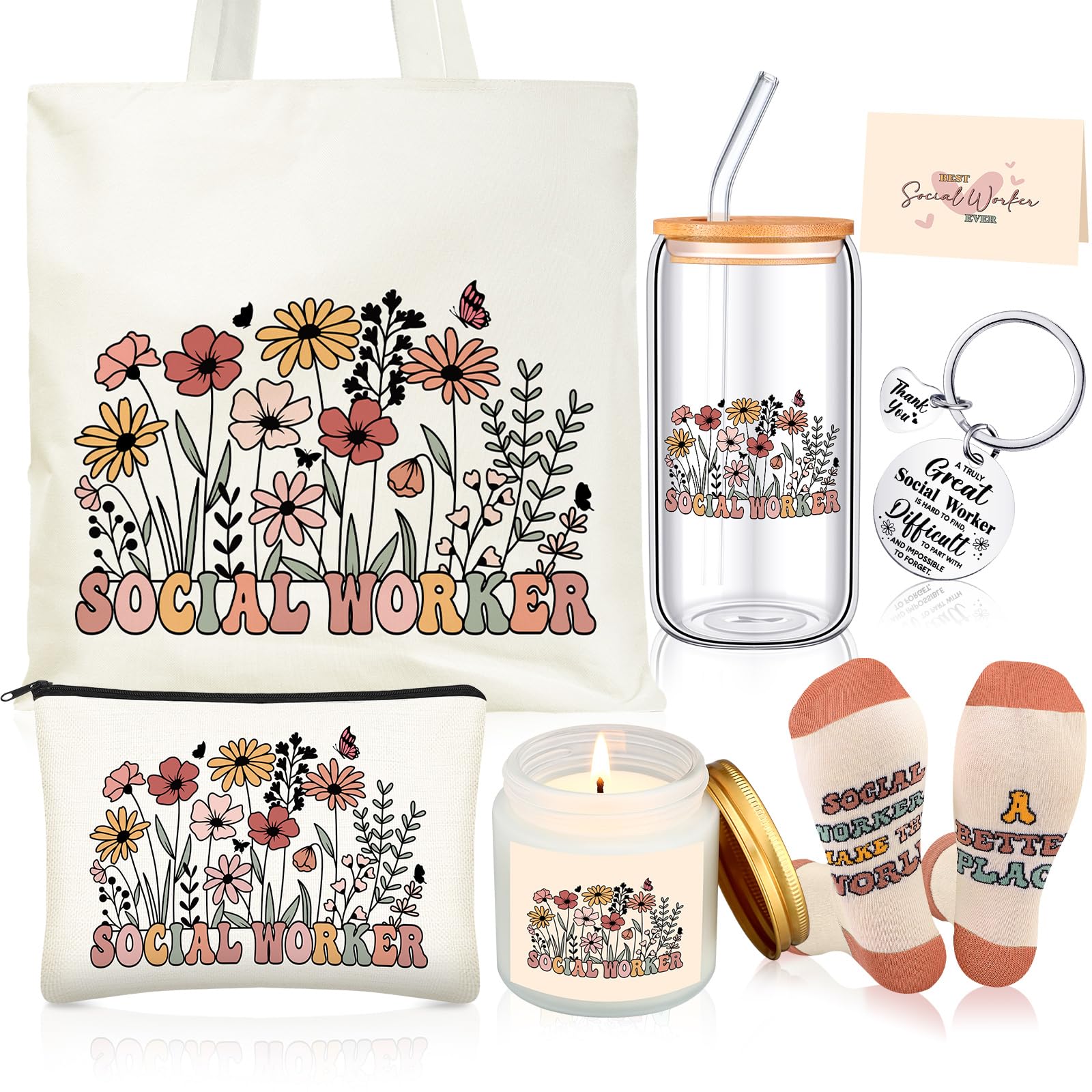 Vaso cristal 17 onzas con tapa y pajilla de Funnymoom, ideal para llevar café o té.