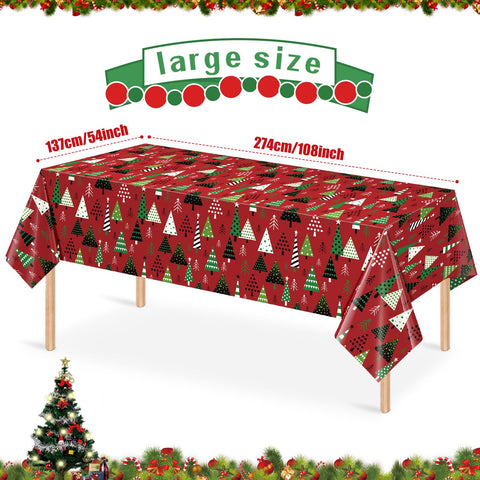 FunnyPars mantel navideño con diseño de árboles, ideal como fondo de mesa o pared.
