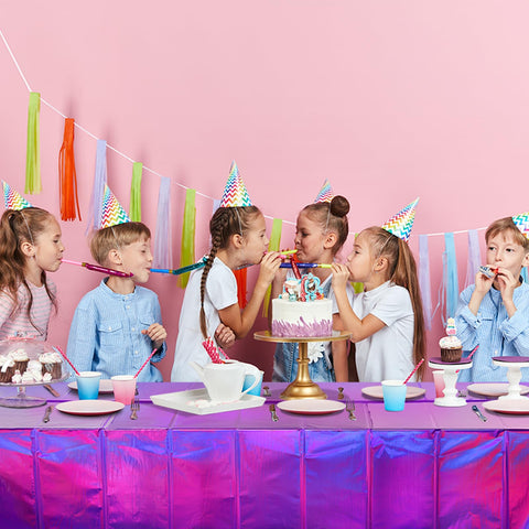 FunnyPars mantel púrpura para ambientaciones festivas y celebraciones