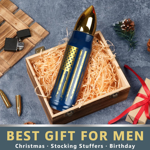 Regalo bala azul de Funslive en empaque elegante para Navidad.