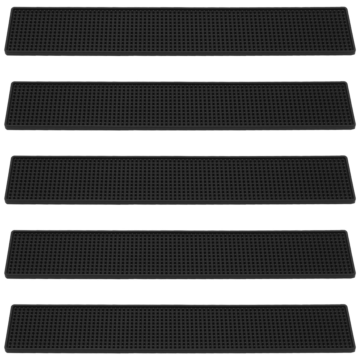FUNSUEI tapete barra goma negro 4x24; antideslizante y duradero para servir bebidas.