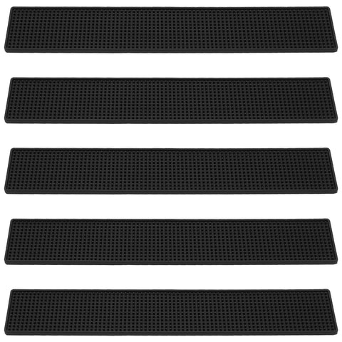FUNSUEI tapete barra goma negro 4x24; antideslizante y duradero para servir bebidas.