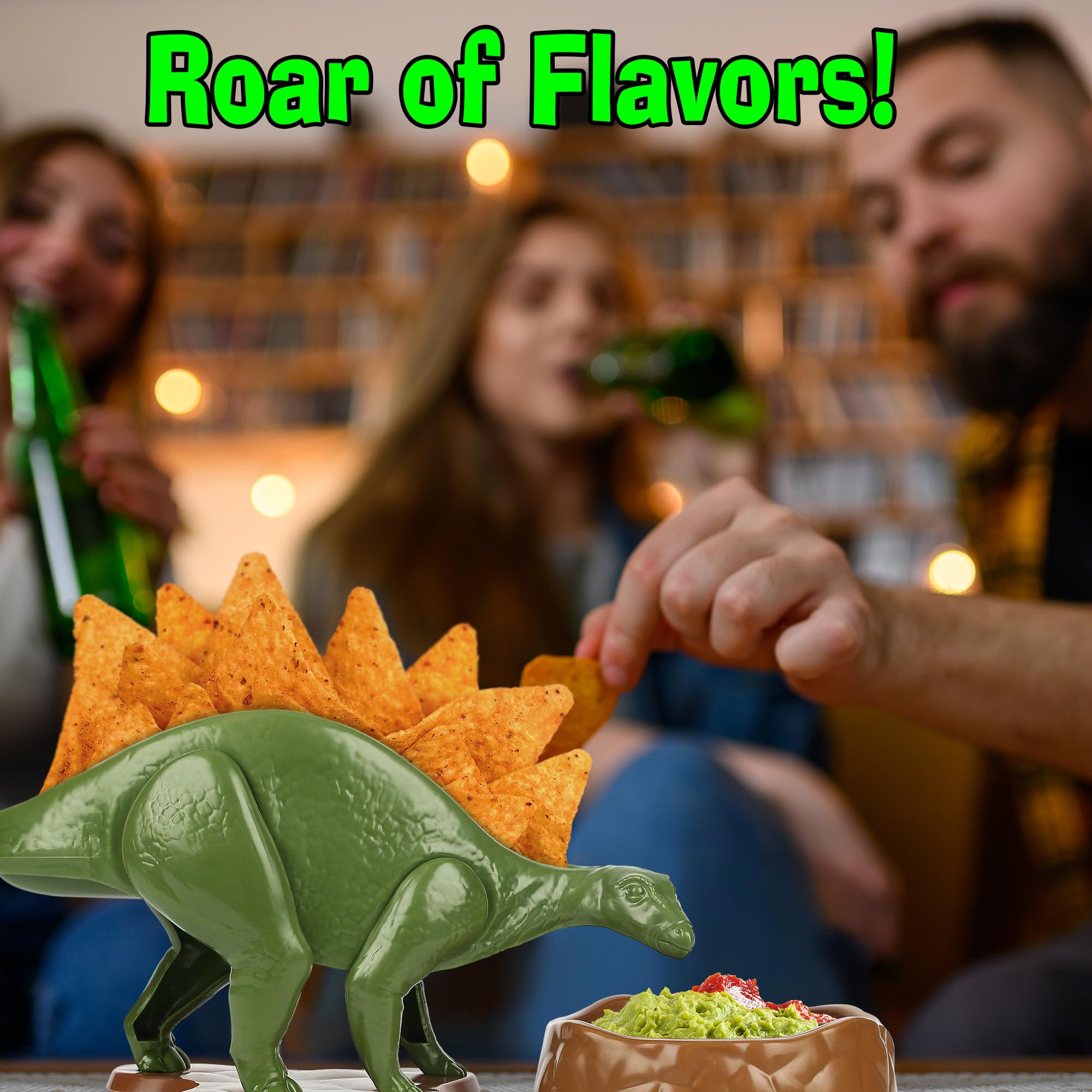 Funwares Nachosaurus es duradero y apto para lavavajillas.