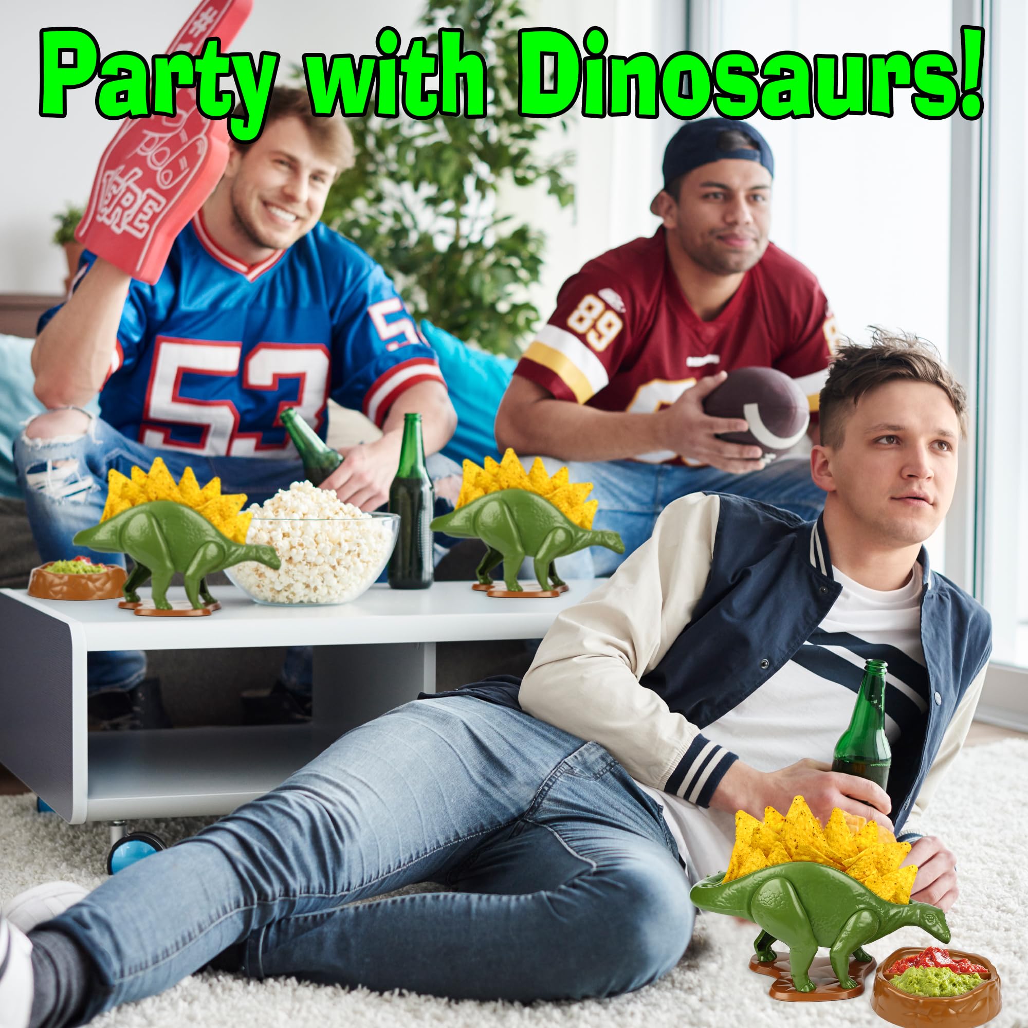 Funwares Nachosaurus para fiestas, aporta diversión.
