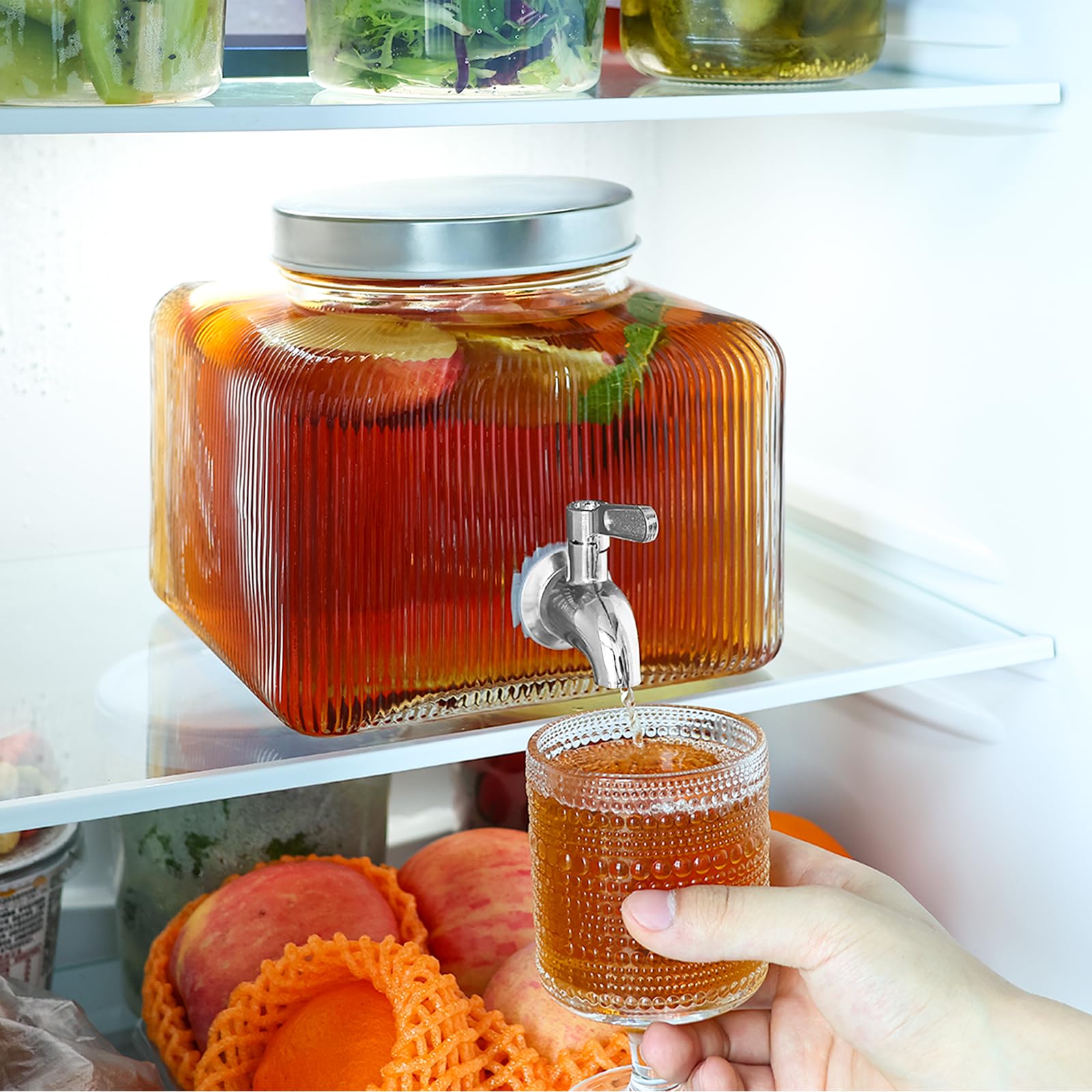 Apertura amplia del dispensador FUREEY, facilita añadir hielo y limpiar.