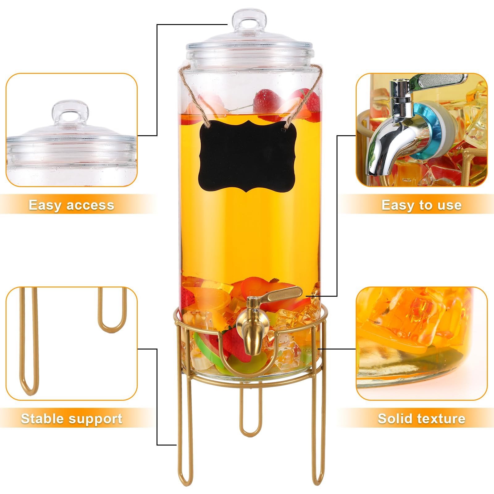 Apertura de boca ancha FUREEY facilita infusionar frutas y limpieza