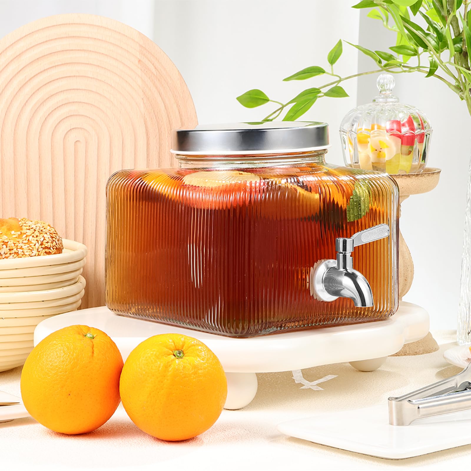 Dispensador FUREEY para fiestas y eventos, perfecto en buffets.