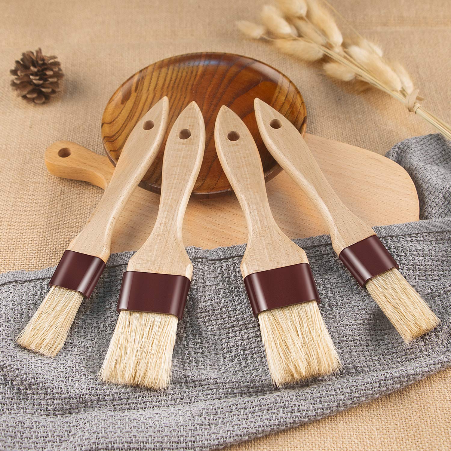 Set FurRain de 4 cepillos para barbacoa y horneado, versatilidad total