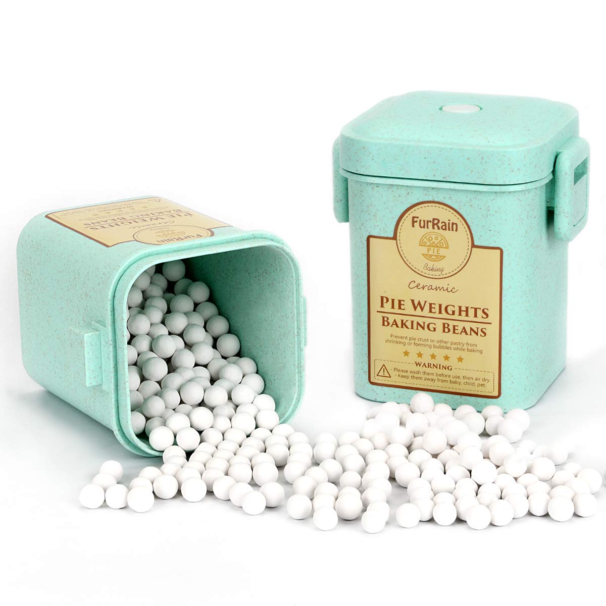 FurRain pesas cerámicas para masa en base de tarta, ideal para hornear a ciegas