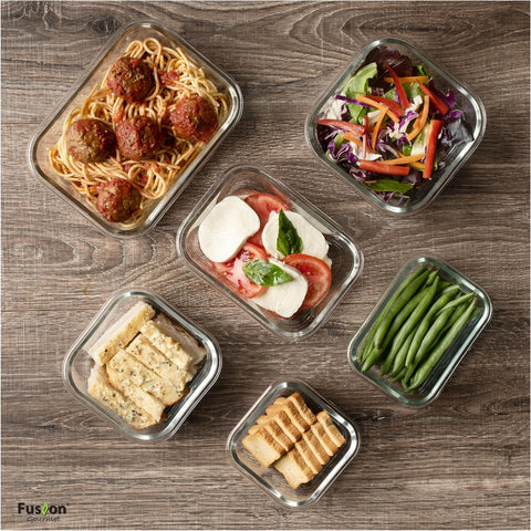 Contenedor rectangular grande Fusion Gourmet 1040 ml para porciones grandes