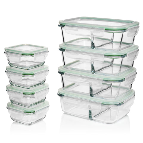 Fusion Gourmet: contenedor de vidrio de 33 onzas, ideal para porciones grandes y comida preparada.