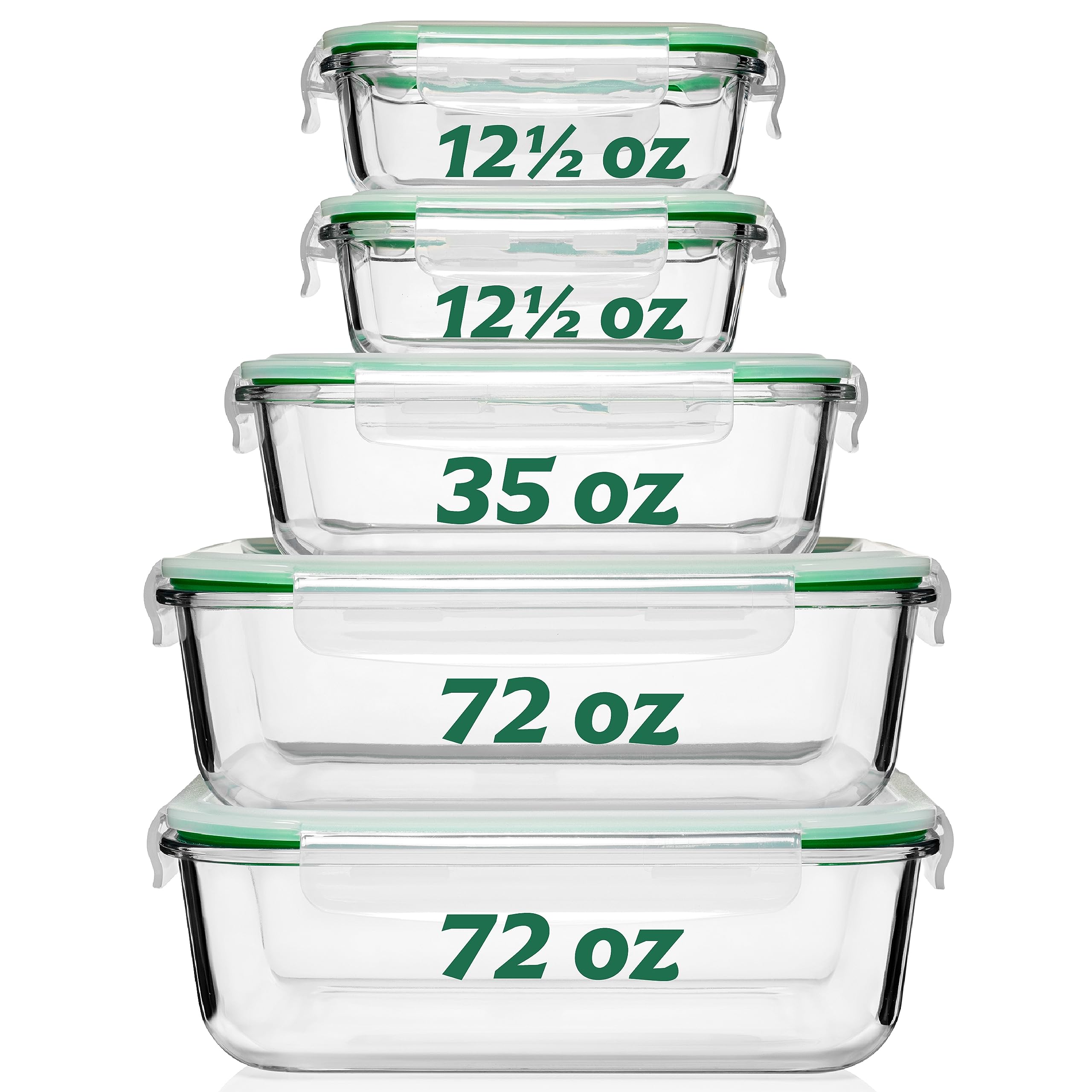 Fusion Gourmet contenedor vidrio 72oz 2 unidades: almacenamiento práctico de porciones grandes.